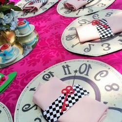 A photo of clock place settings